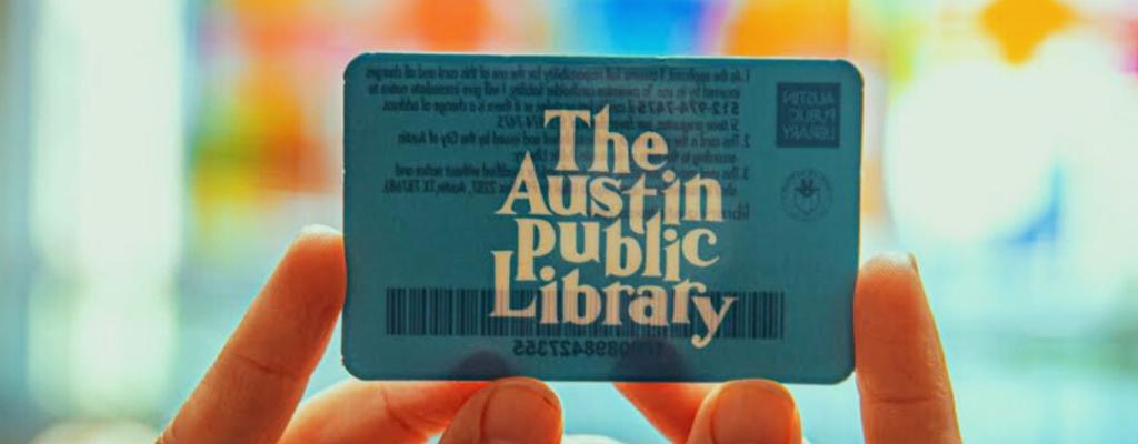 holding a new library card